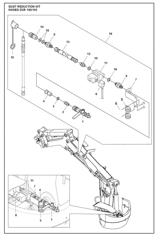 Dust Reduction Kit Parts for DXR 145 By Husqvarna