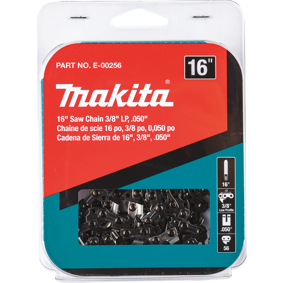 E-00256 16" Saw Chain, 3/8" LP, .050" for Makita Chainsaw