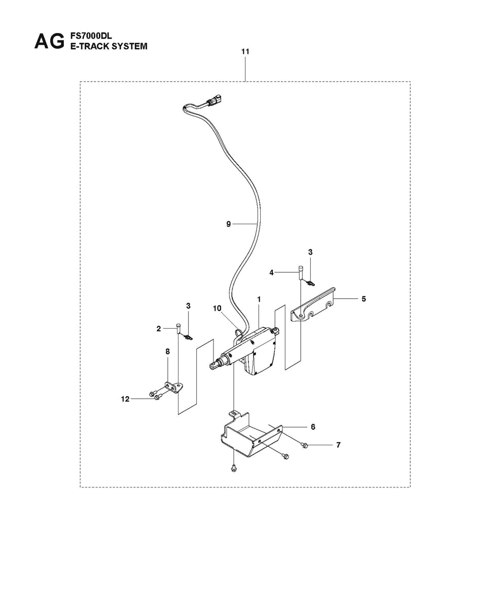 E-Track System Parts for FS7000 DL By Husqvarna