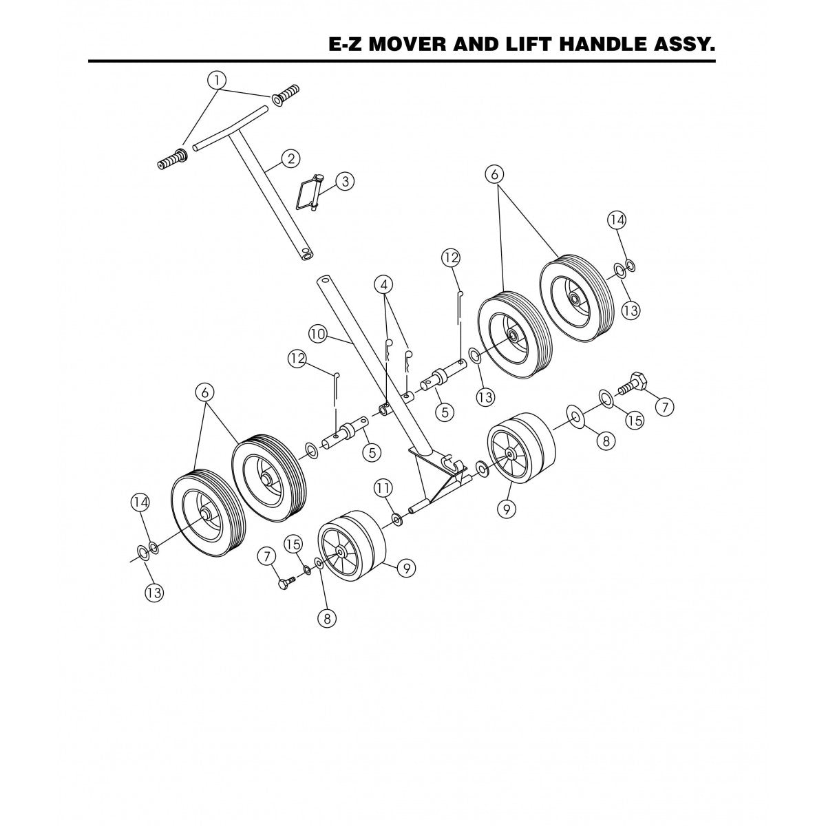 HHN31VTCSL5 E-Z Mover and Lift Handle Assembly