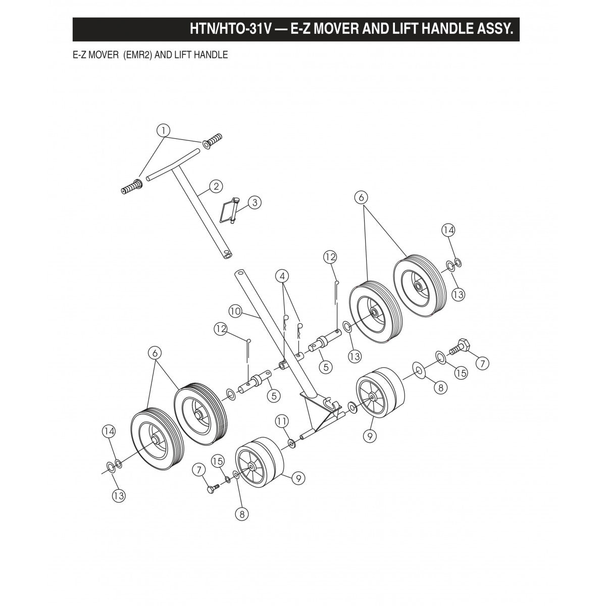 HTN-31VTCSL5 HTO-31VTCSL5 E-Z Mover and Lift Handle Assembly