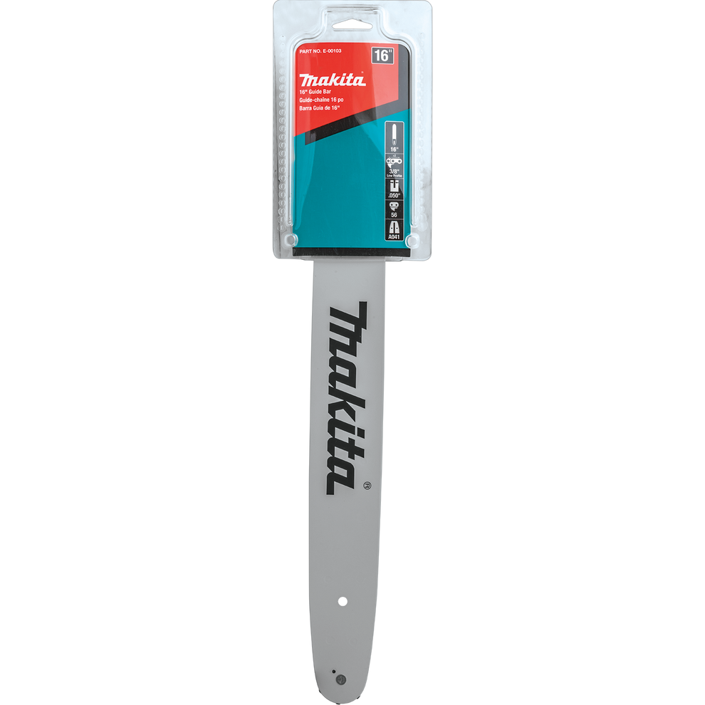 E-00103 16" Guide Bar, 3/8” LP, .050” for Makita Chainsaws