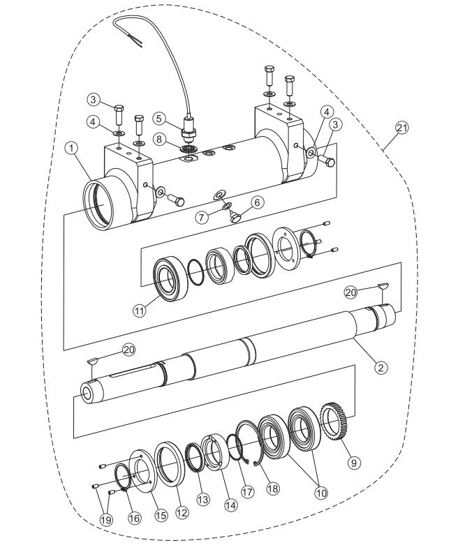 Blade Shaft Assembly Parts-SP403016, SP403020, SP403026, SP403030 DEUTZ F2L2011 DIESEL ENGINE