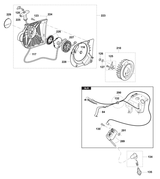 EK8100, PC-8216 Starter, Ignition Coil Assembly Parts