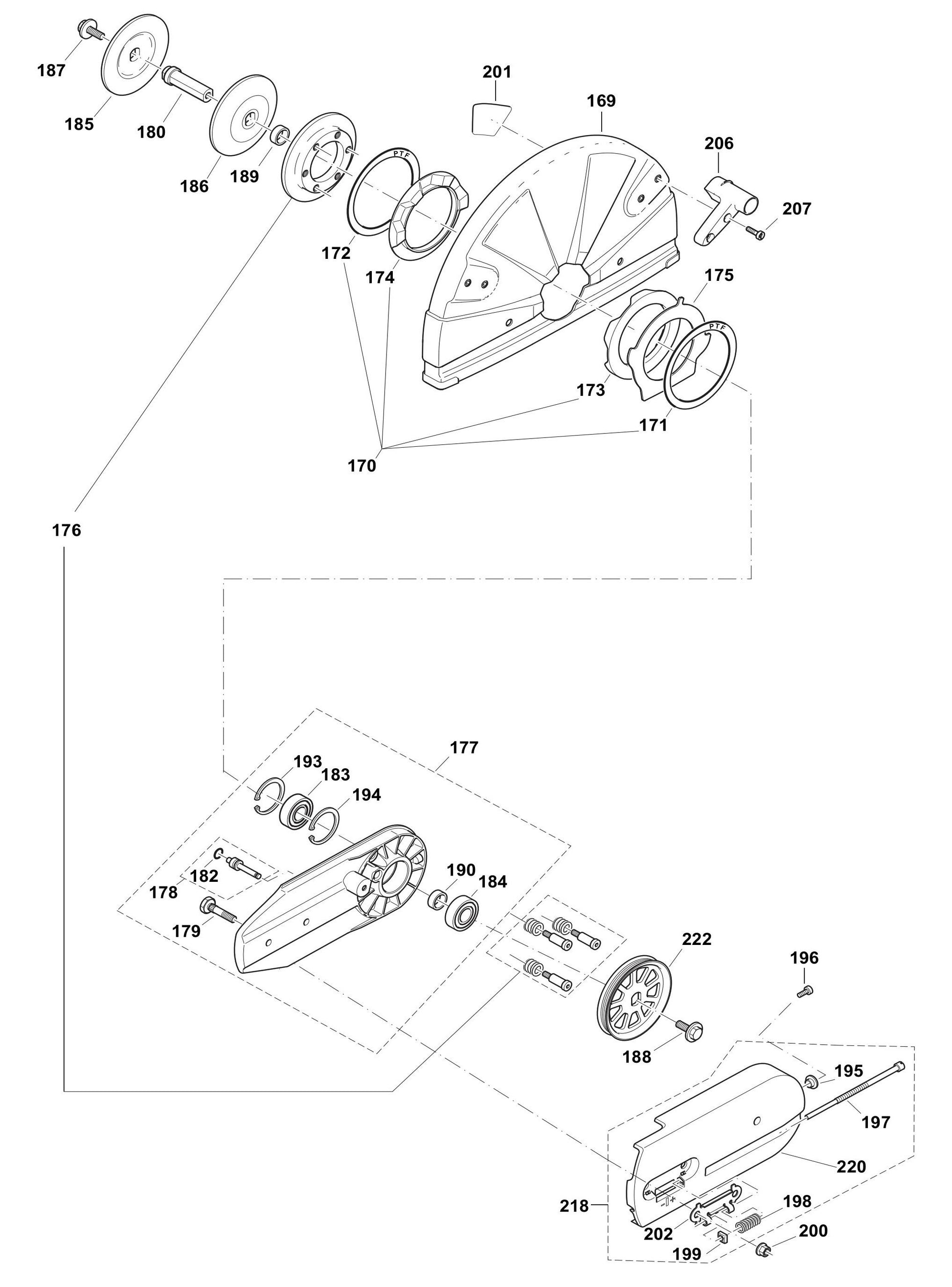 EK8100, PC-8216 Cutting Device Assembly Parts