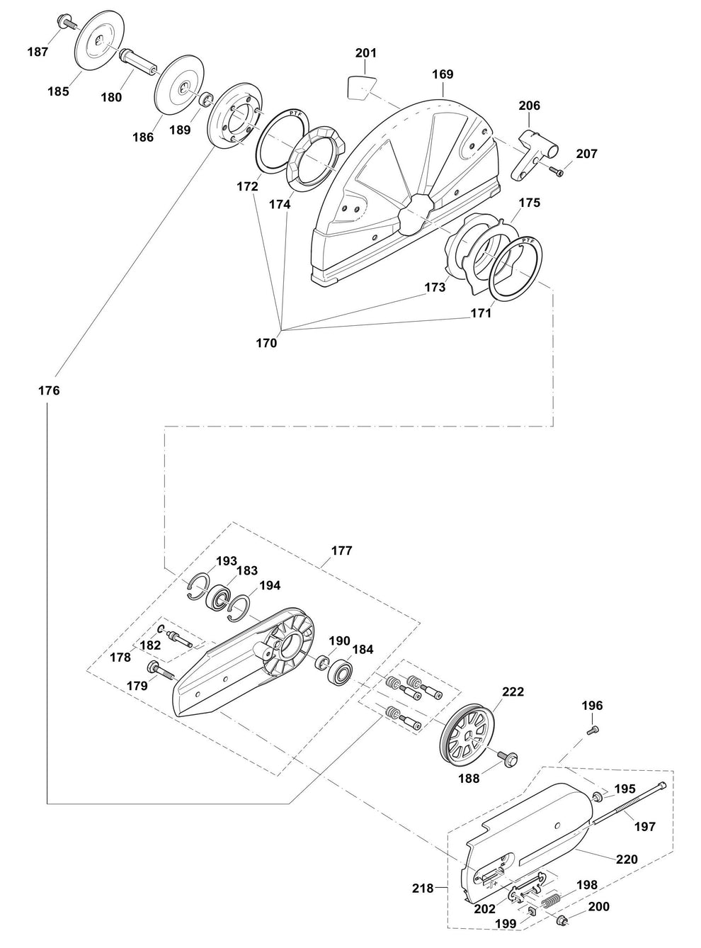 EK8100, PC-8216 Cutting Device Assembly Parts