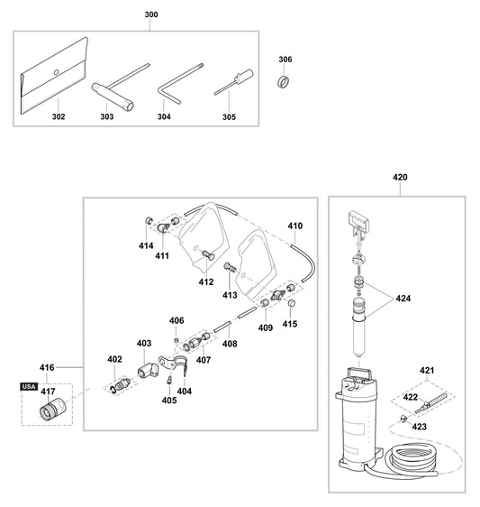EK8100, PC-8216 Water Attachment Assembly Parts