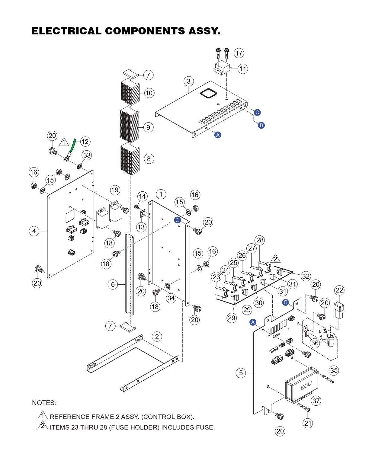 GBX12SK and GBX24BK GloBug Lighting System Electrical Component Assembly Part by Multiquip