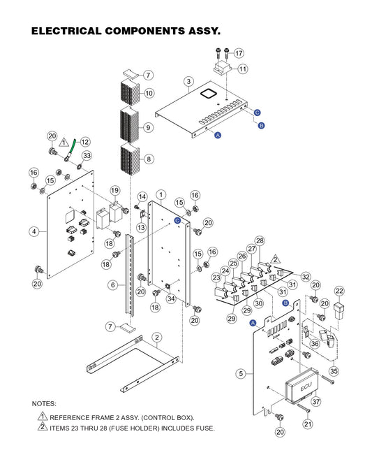 GBX12SK and GBX24BK GloBug Lighting System Electrical Component Assembly Part by Multiquip