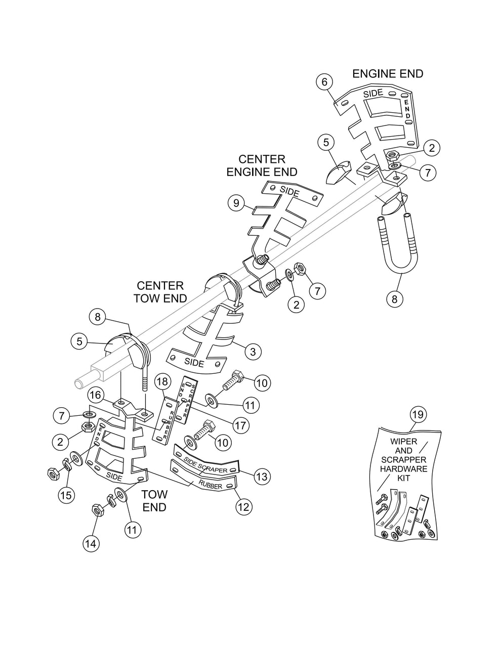 Paddle Blades Assembly Parts- EM120 Hydraulic Plaster and Motor Mixer