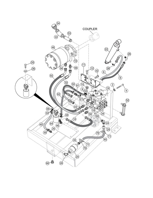 Hydraulic Assembly Parts- EM120 Hydraulic Plaster and Motor Mixer
