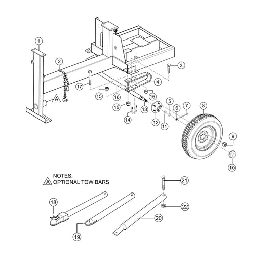 Frame Assembly Parts- EM120 Hydraulic Plaster and Motor Mixer