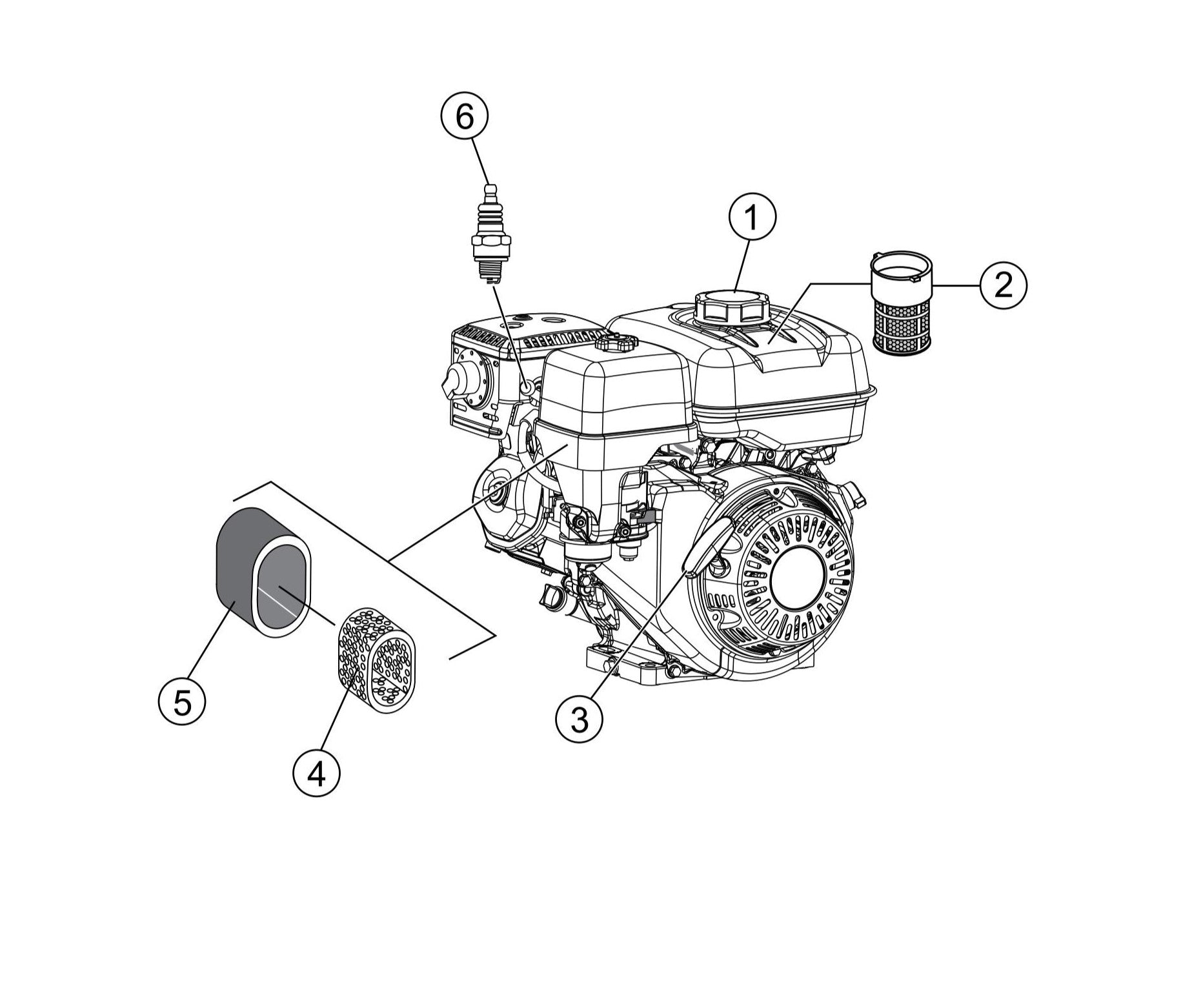 Engine Service Assembly Parts- EM120 Hydraulic Plaster and Motor Mixer