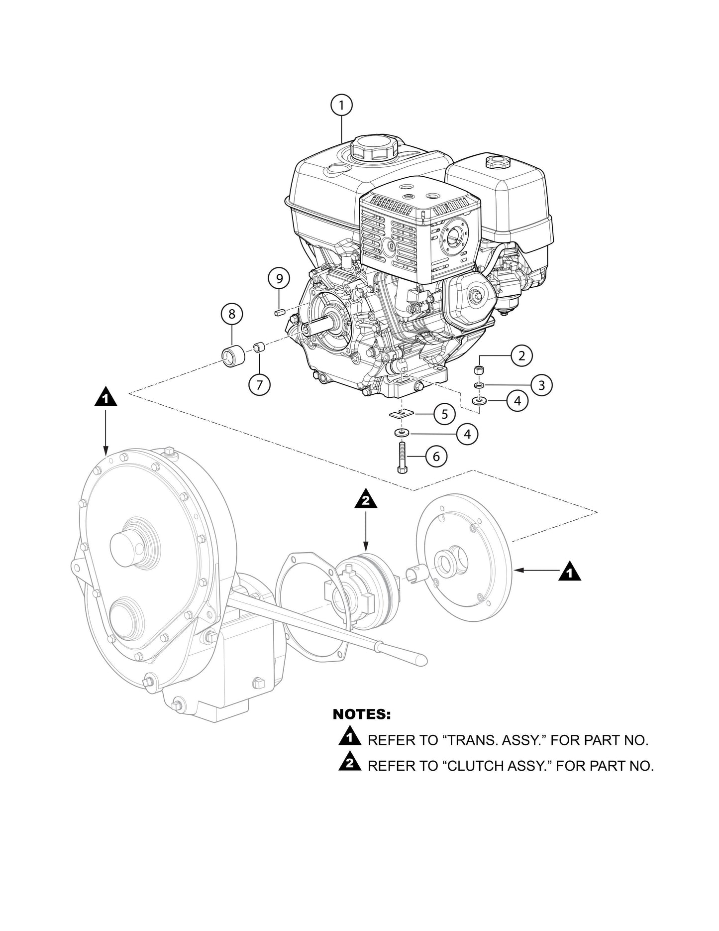 Engine Assembly Parts- EM12M, EM12ME51, EM12ME53 Mechanical Drive by Plaster and Motar Mixer