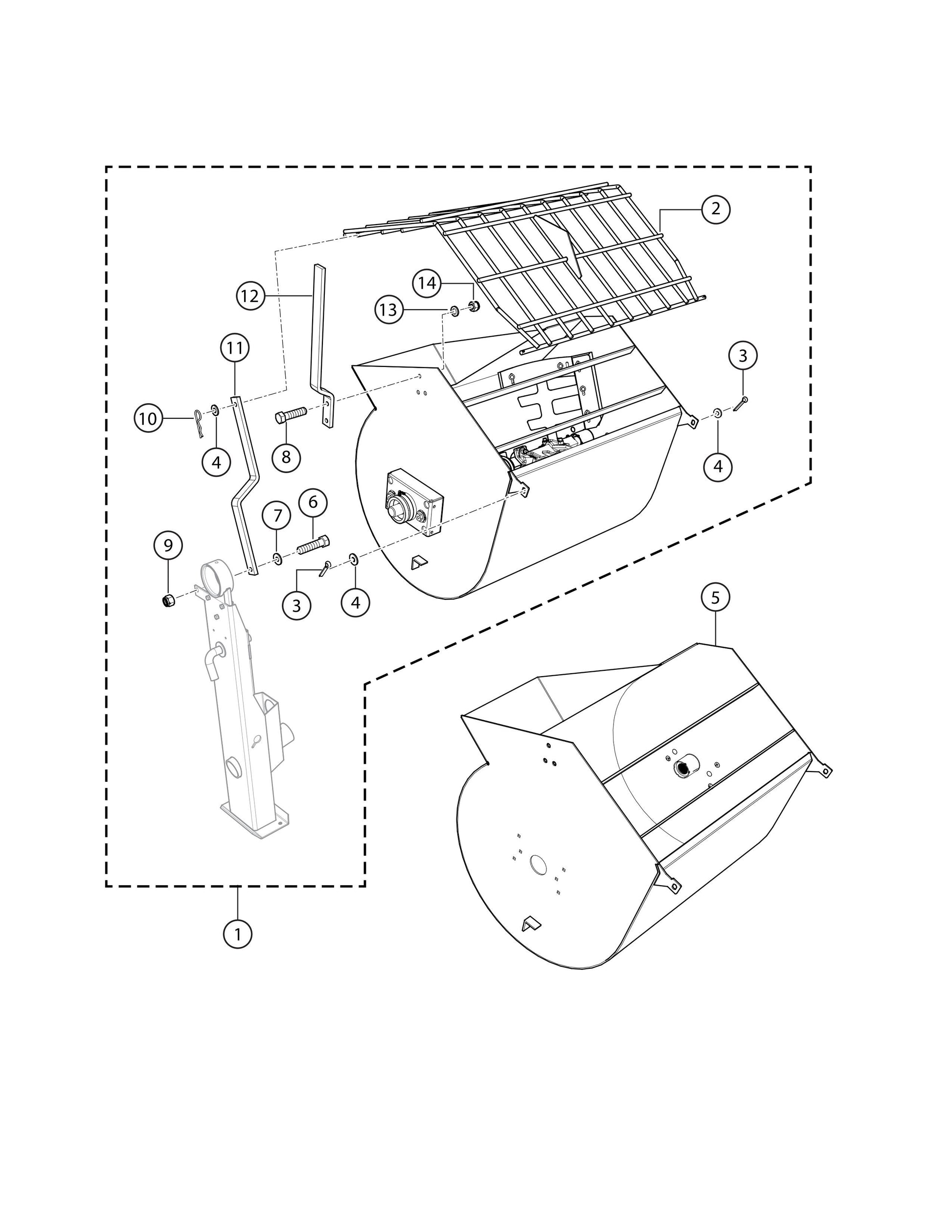 Drum And Shaft Assembly Parts- EM12M, EM12ME51, EM12ME53 Mechanical Drive by Plaster and Motar Mixer