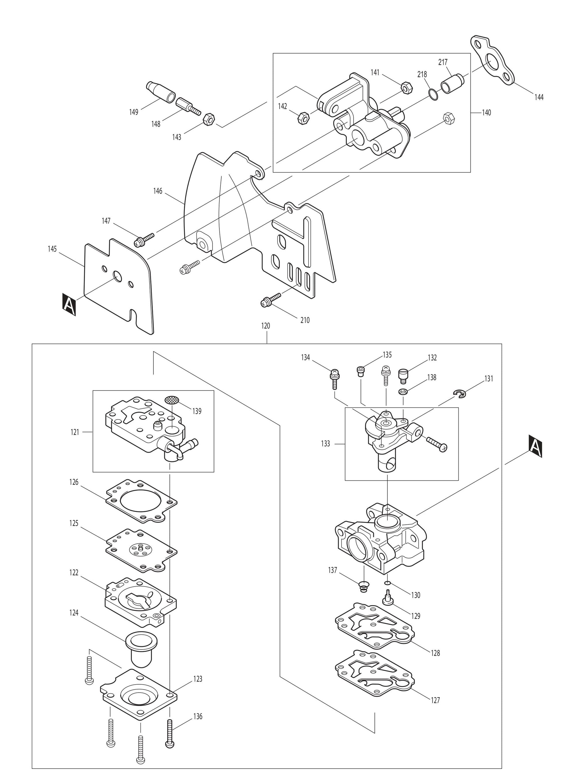 EM4251, EM4251CA Carburetor Assembly Parts