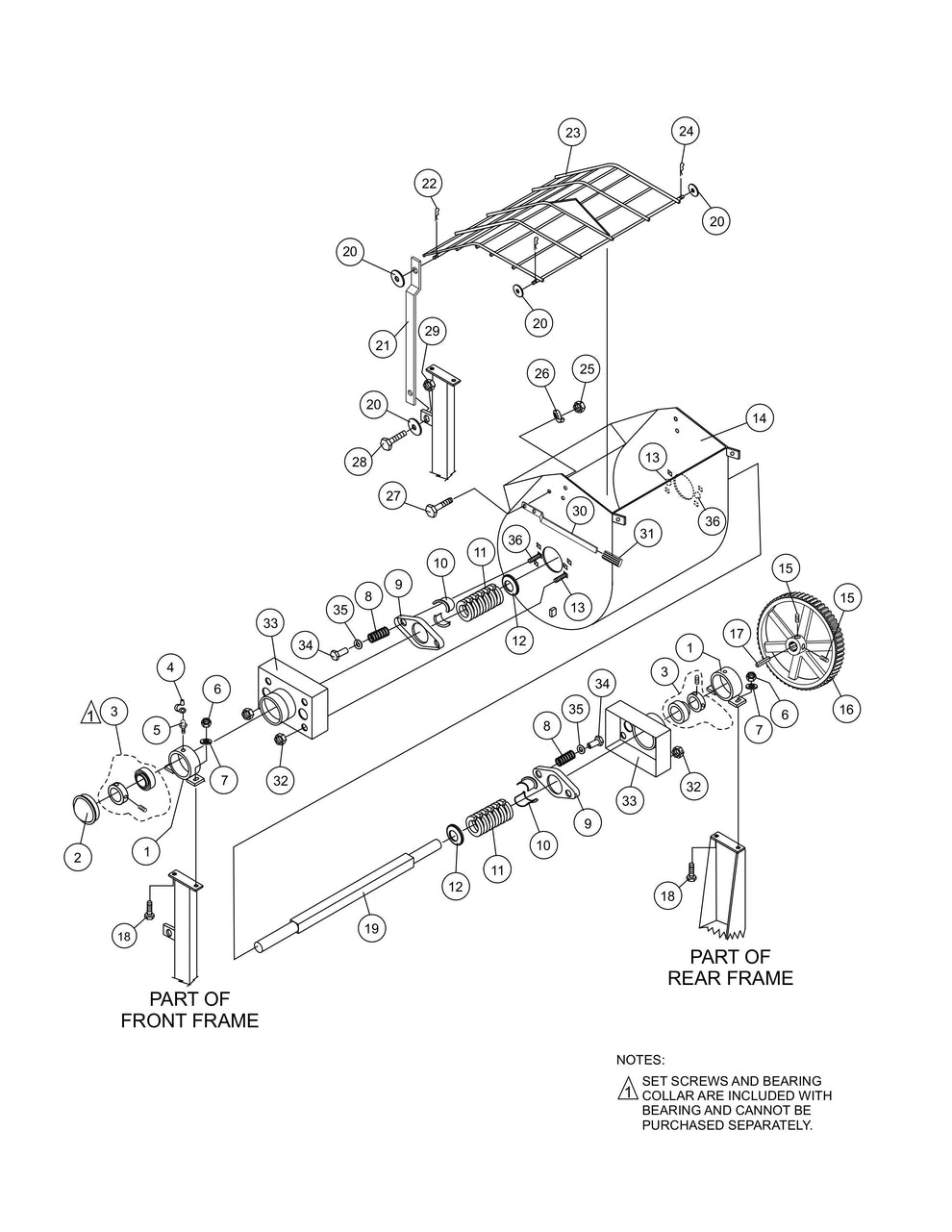 Steel Drum Assembly Parts- EM70SLF Plaster And Motor Mixer