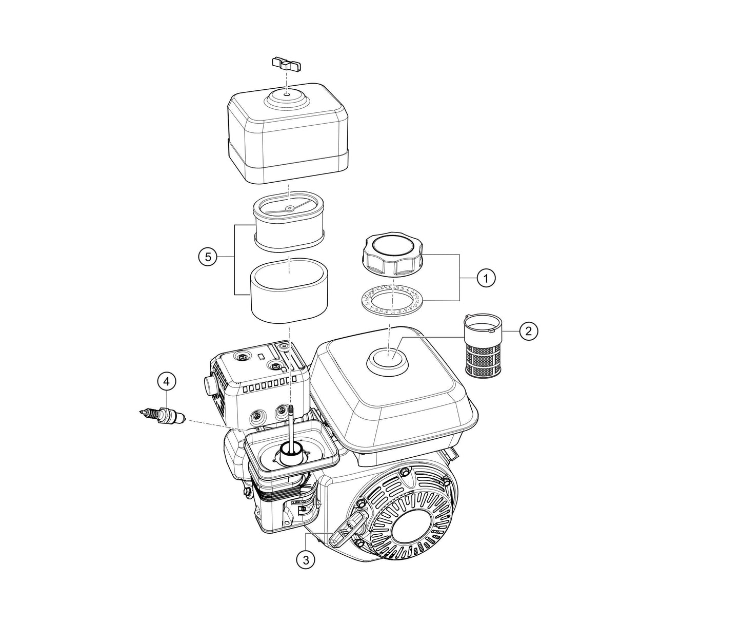 Engine Service Assembly Parts- EM70SLF Plaster And Motor Mixer