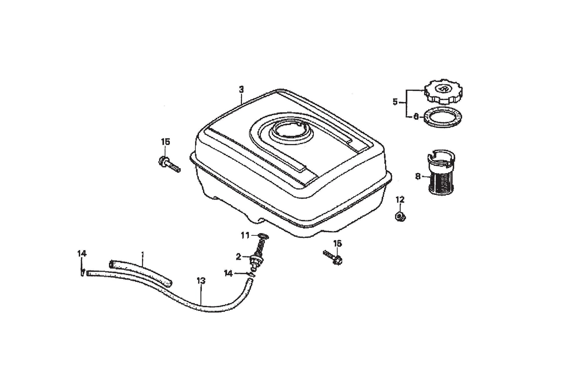 Fuel Tank Assembly Parts- EM90S (Steel), EM90P (Plastic) Plaster And Motor Mixer