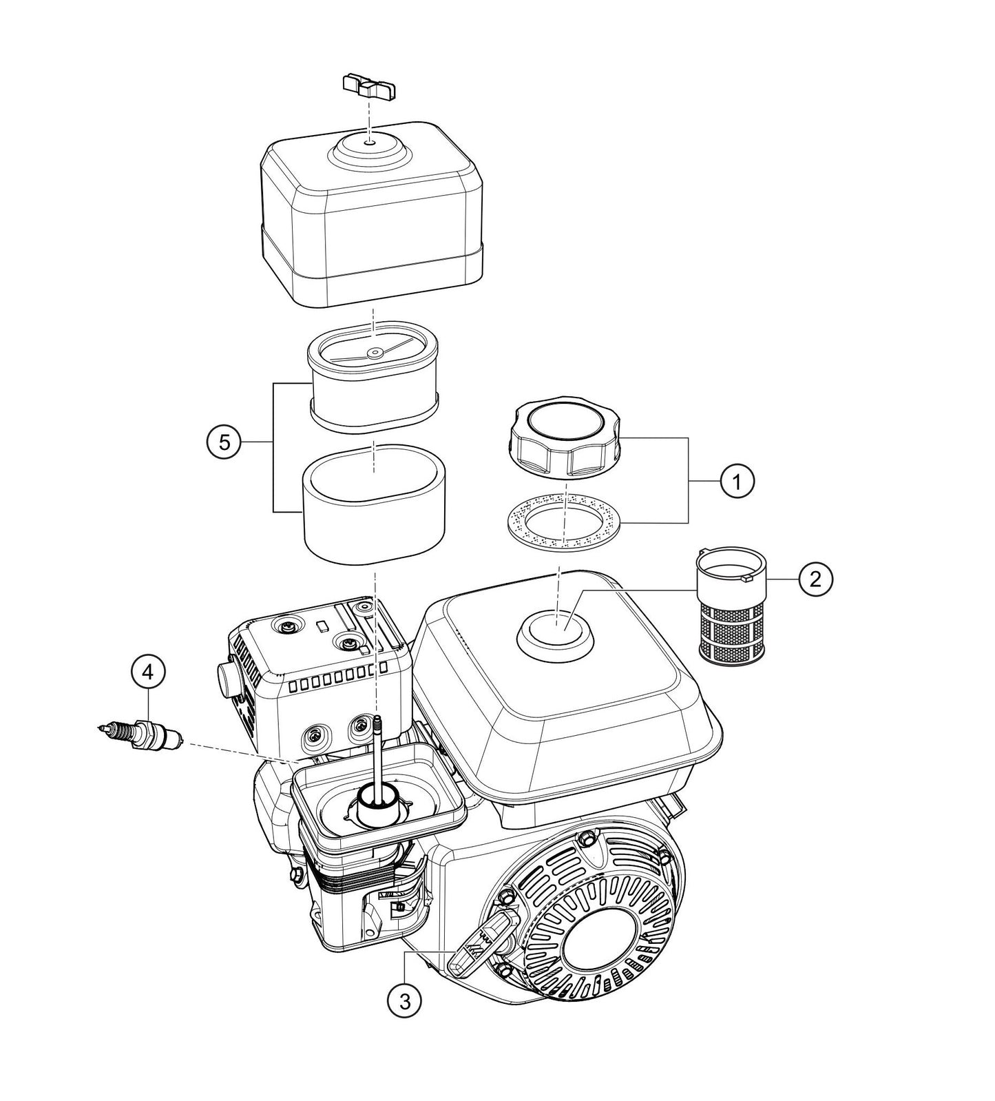 Engine Service Assembly Parts- EM90SLF Plaster And Motor Mixer