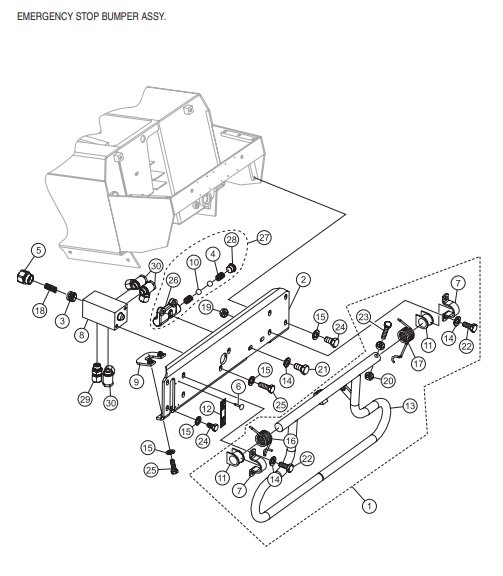 P33/24 HHM-HHMR — Emergency Stop Bumper  Assembly Parts By Multiquip