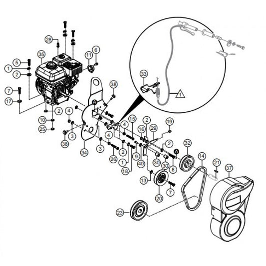 4 HP Honda Engine assembly for CA4HM (S/N CL0132685 and Above) Trowels by Multiquip Whiteman