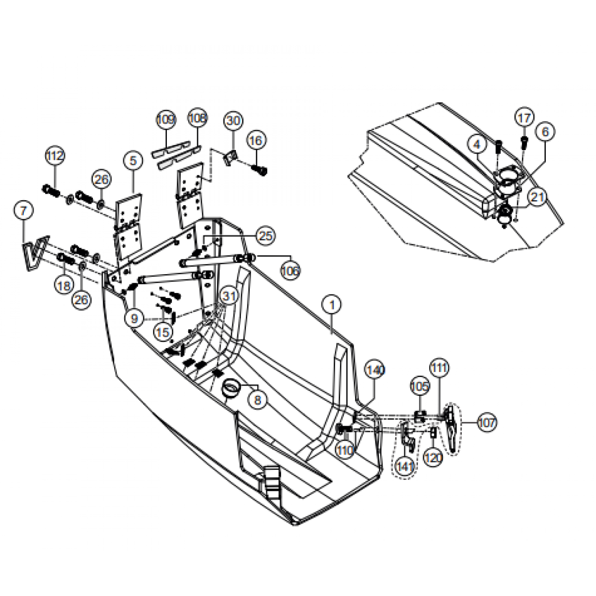AAAA RX1575- Engine Hood Assembly Parts By Multiquip