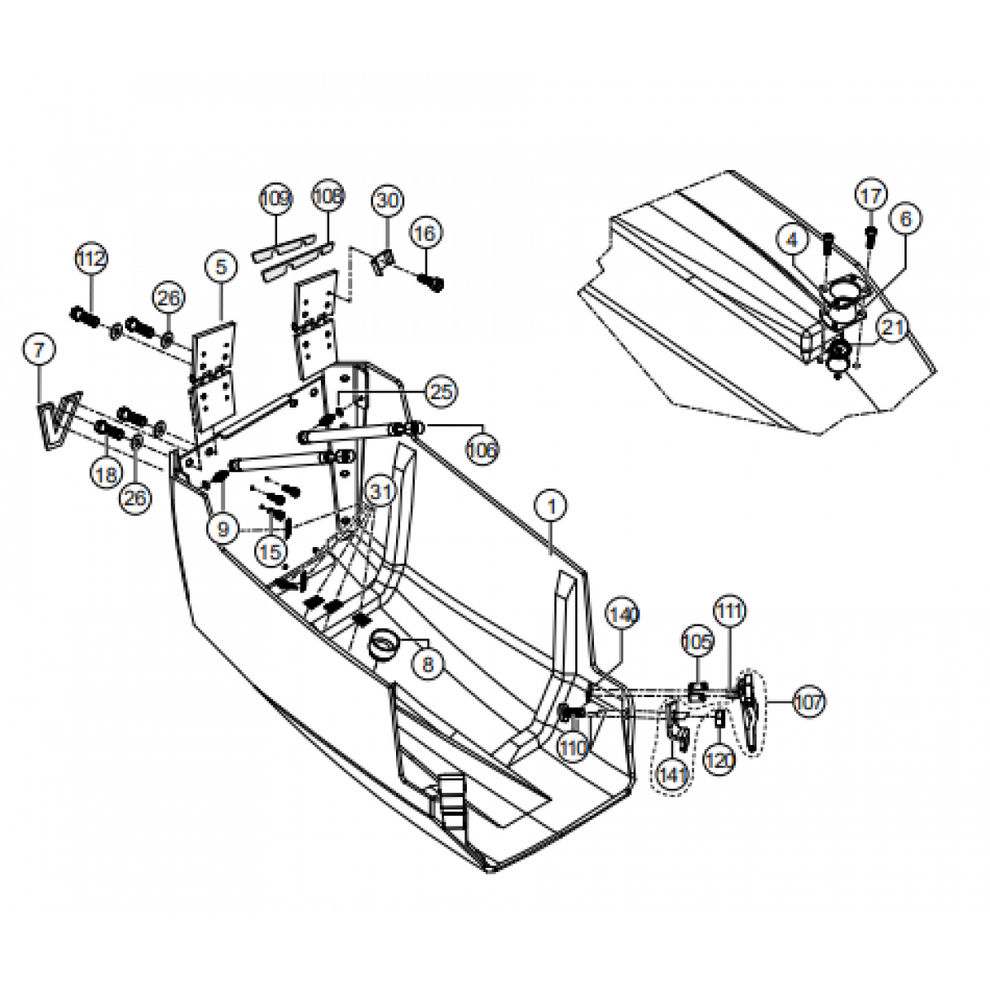 AAAA RX1575- Engine Hood Assembly Parts By Multiquip