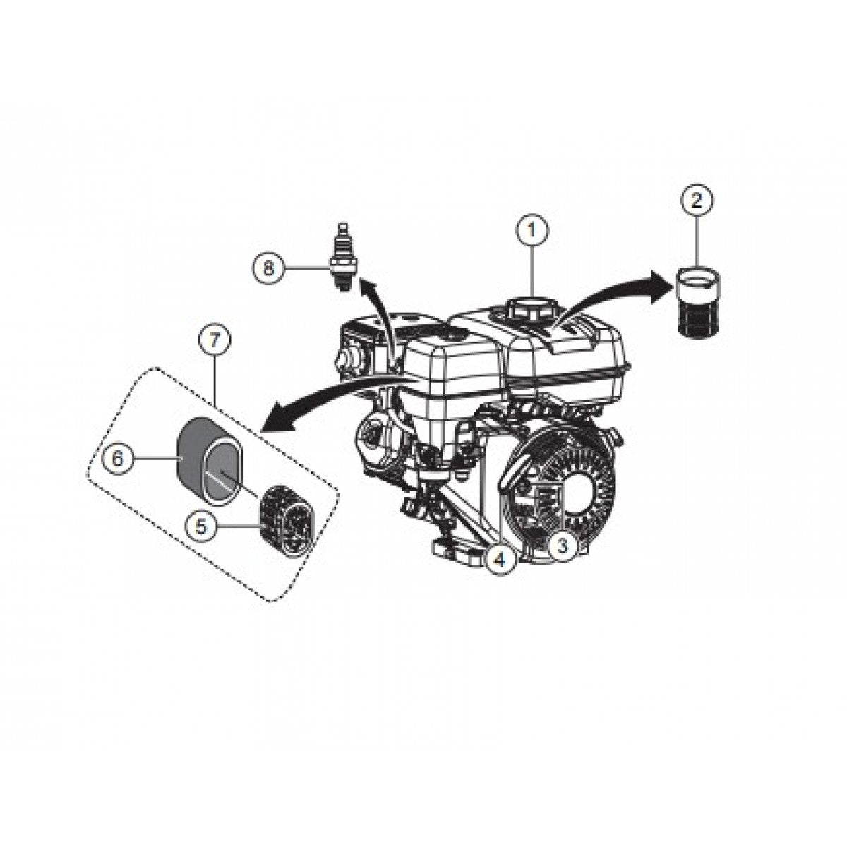 Engine Service Parts for HDA Series Trowels by Multiquip Whiteman