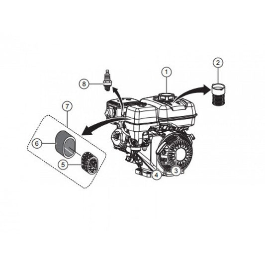 Engine Service Parts for HDA Series Trowels by Multiquip Whiteman