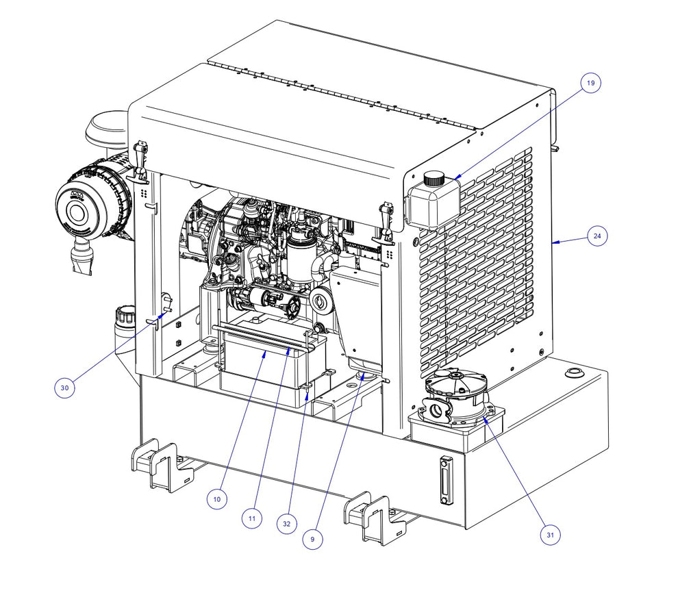 TRTP275 Triple Roller Tube Pavers Engine Cabinet Assembly-2 Parts by Allen Engineering