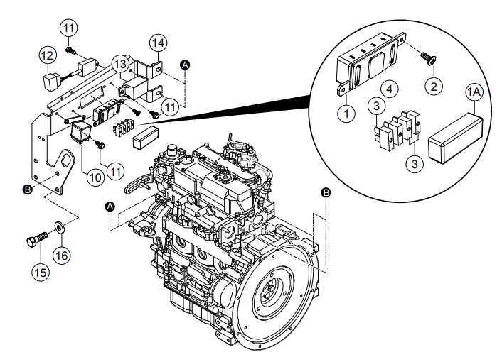AAAA RX1575- Engine Electric Parts Assembly Parts By Multiquip