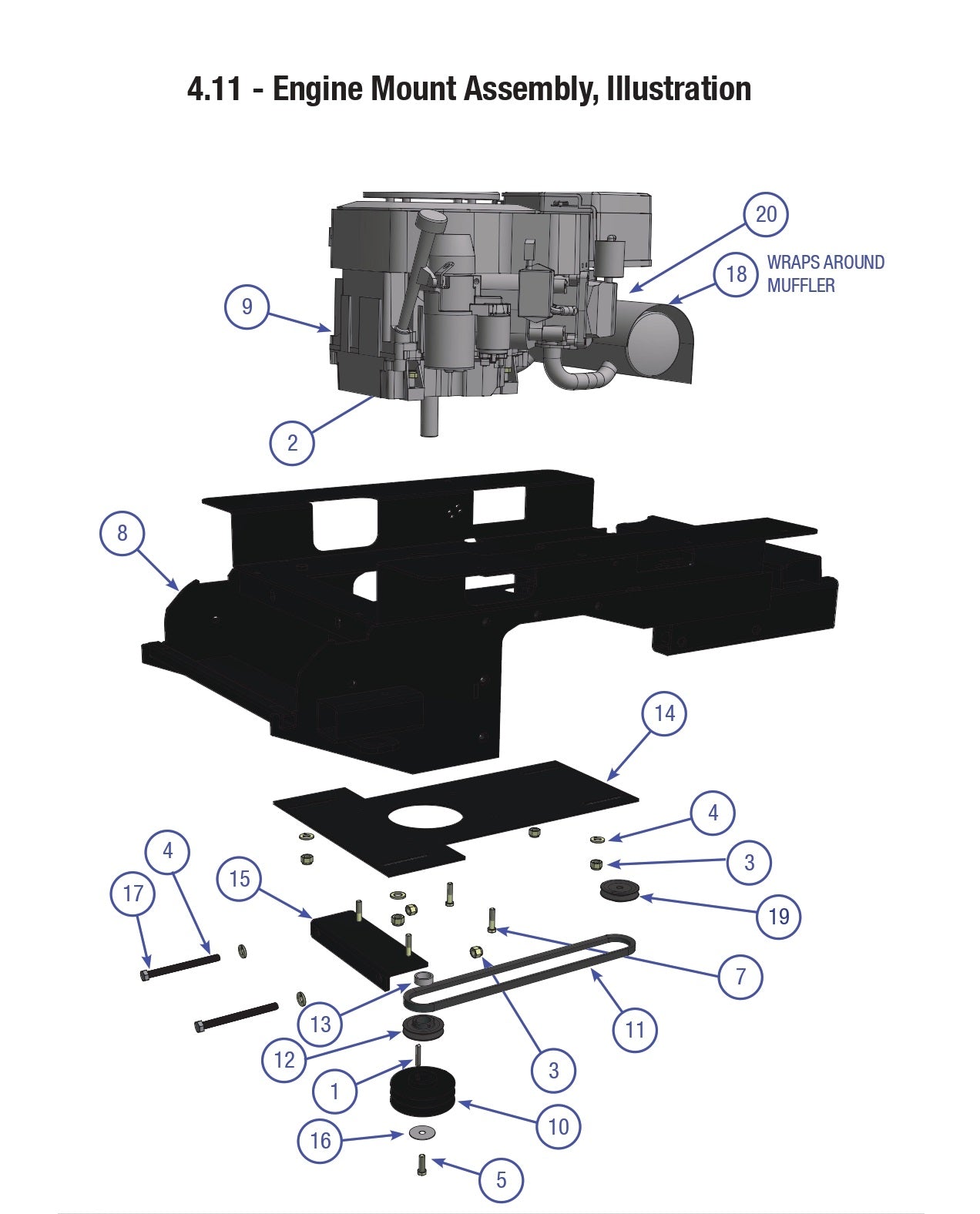 AT16 Engine Mount Assembly Parts By Allen Engineering