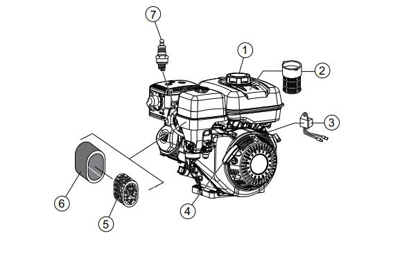 Honda Engine Service Parts for B46-Series Trowels by multiquip Whiteman