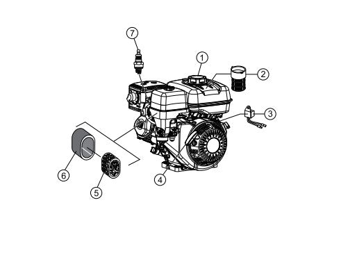 Engine Service Parts for J36-M30-Series Trowel with ROBIN/SUBARU Engine, by Multiquip Whiteman