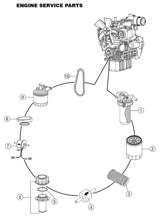 GBX12SK and GBX24BK GloBug Lighting System Engine Service Part by Multiquip