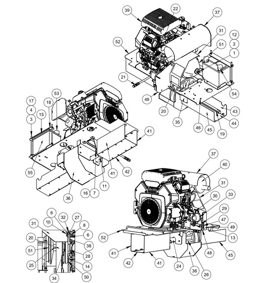 RP245 Polishing Trowels Engine Assembly Parts by Allen Engineering