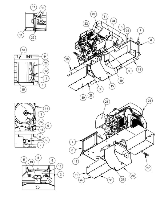 RP235 Polishing Trowels Engine Assembly Parts by Allen Engineering