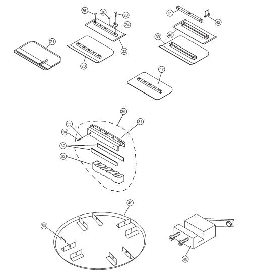AAAAA Epoxy-Series Blades & Adjustment Fixture Assembly.(options). Parts by Multiquip Whiteman