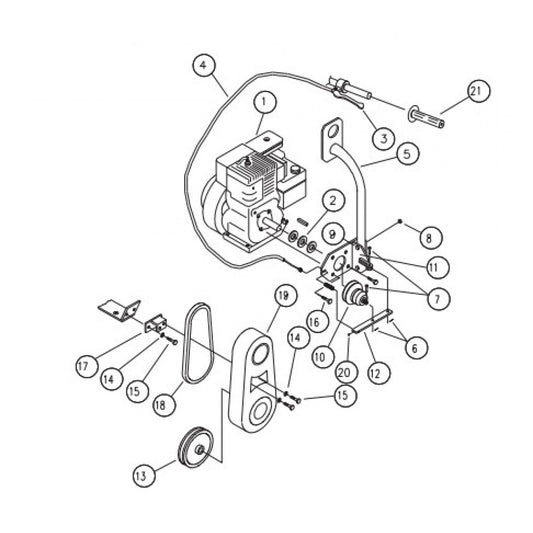 Hand Clutch Assembly for Epoxy Series Trowels (S/N 42036 and Below) by Multiquip Whiteman
