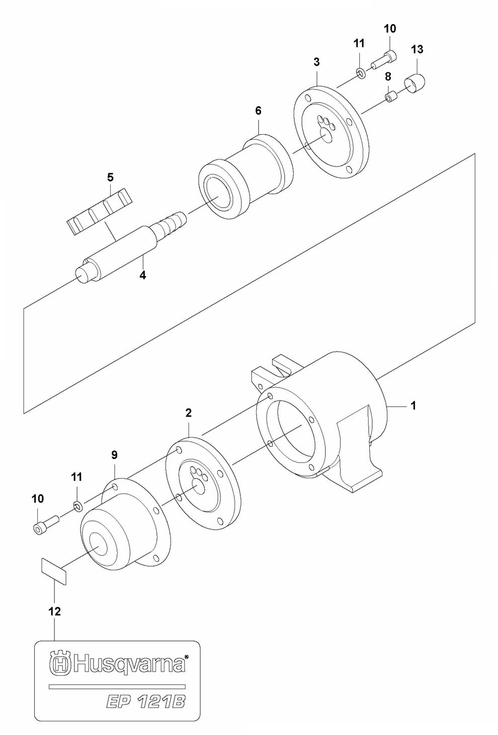 EP 121B Product Complete Assembly Parts by husqvarna