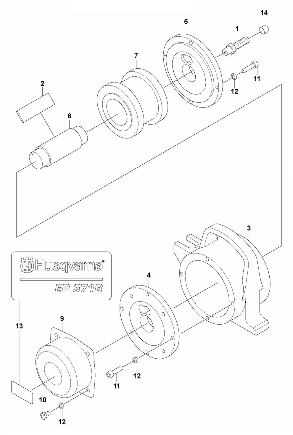 EP 371B Product Complete Assembly Parts by husqvarna
