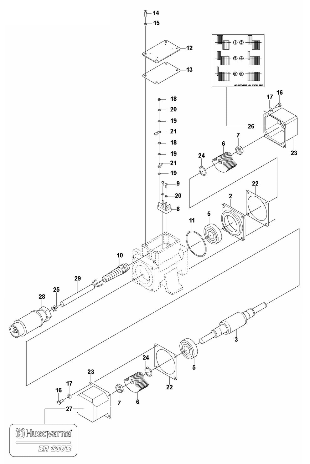 ER 207B Product Complete Assembly Parts by husqvarna