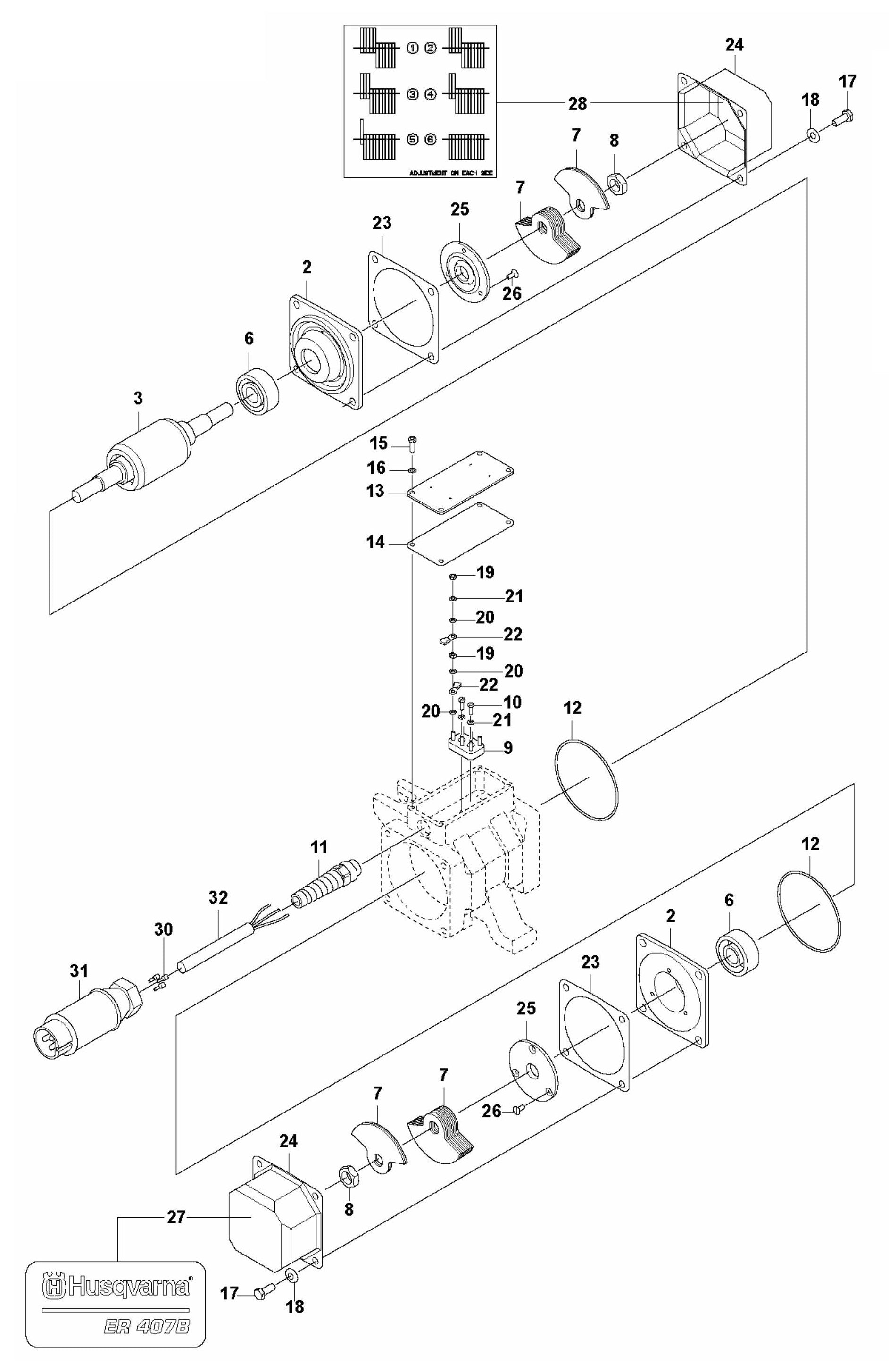 ER 407B Product Complete Assembly Parts