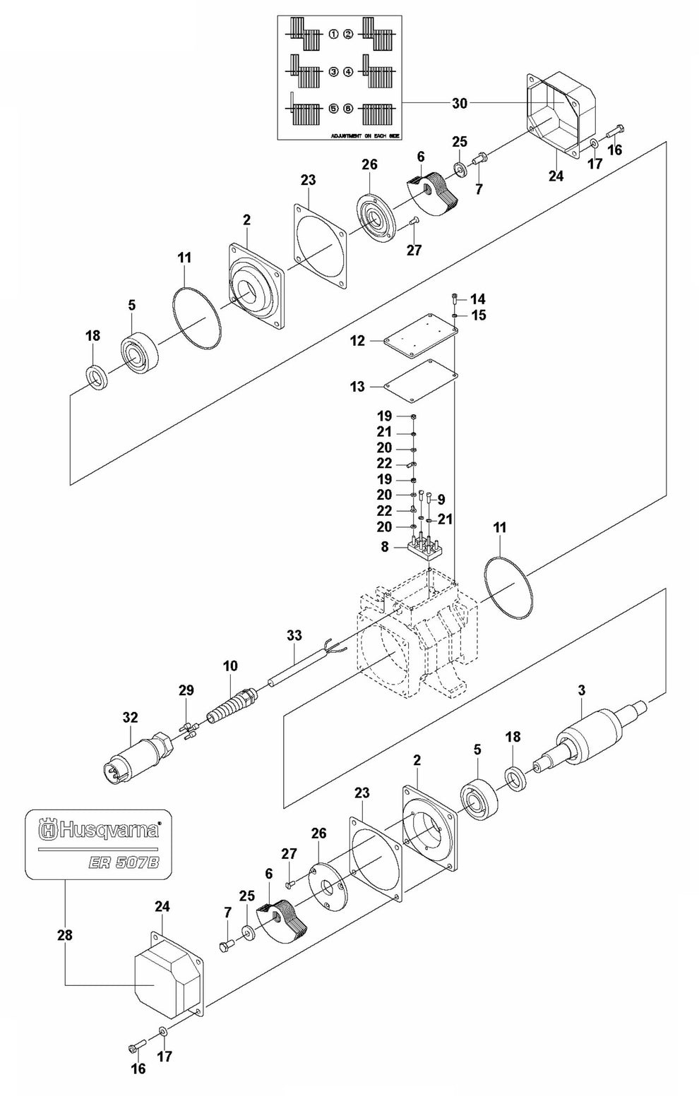 ER 507B Product Complete Assembly Parts by husqvarna