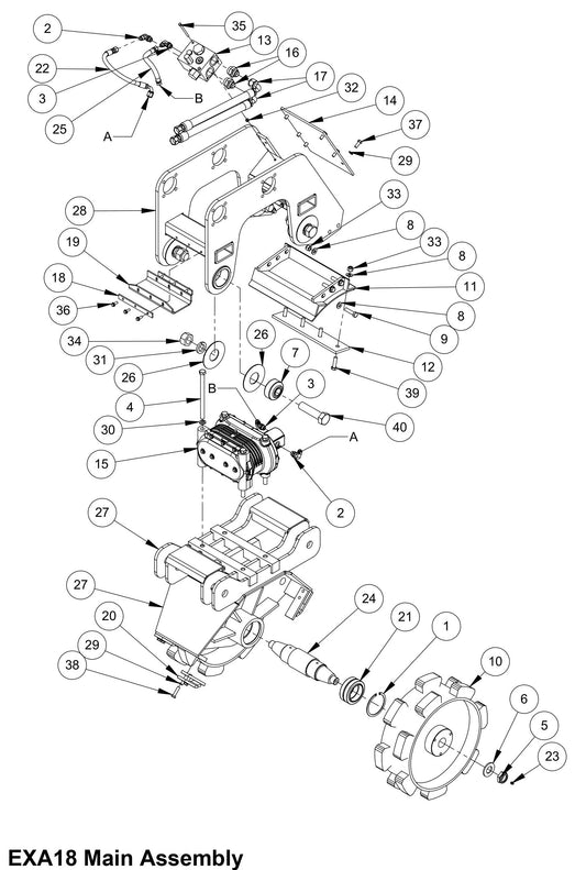 EXA18 Main Assembly Parts By MBW