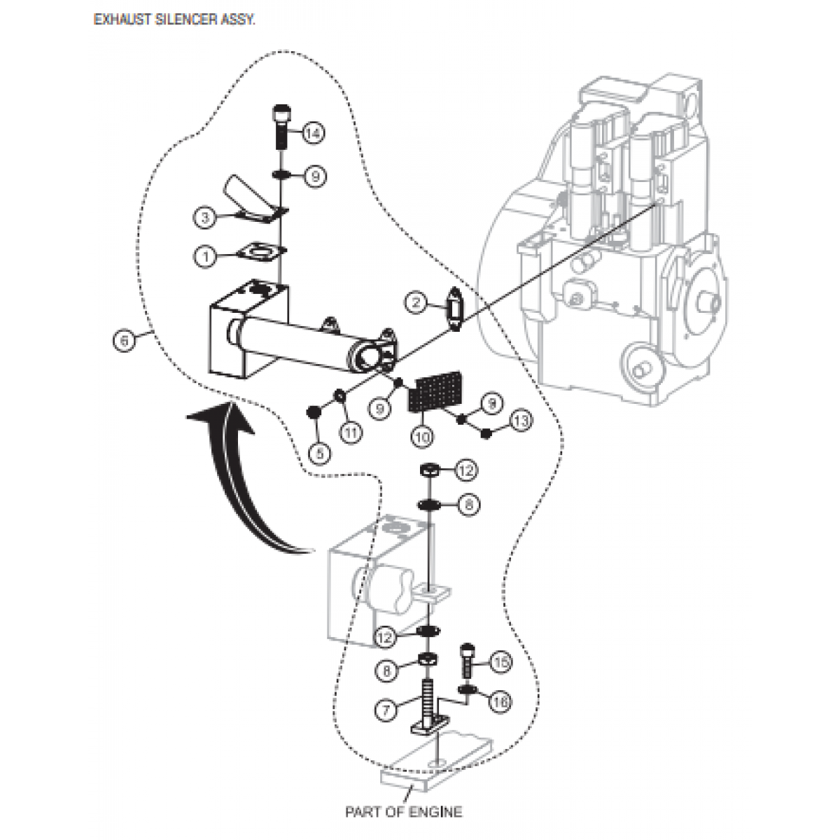 P33/24 HHM-HHMR — Exhaust Silencer Assembly Parts By Multiquip