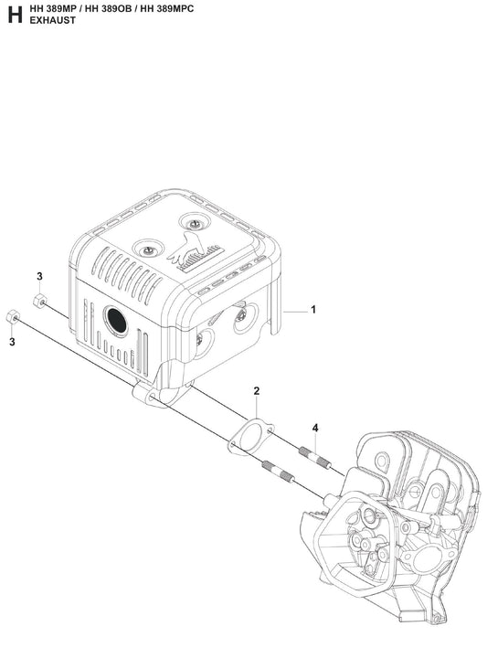 Exhaust Parts For FS400 LV S By Husqvarna
