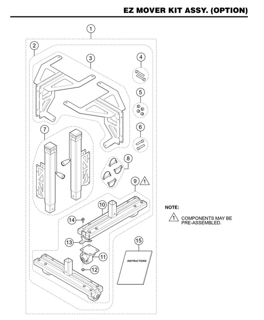 LD6 EZ Mover Kit Assembly (Option)