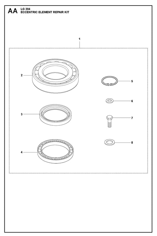 Eccentric Element Repair Kit Parts For LG 204 Petrol By Husqvarna